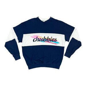 Chubbies Men's Blue and White Sweatshirt Size Medium 41592